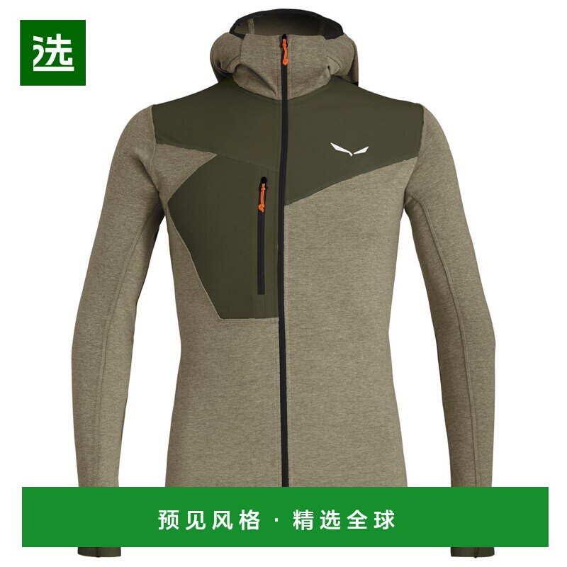 香港直邮SALEWA 男士抓绒衣 0052432DARKOLIVEMELANGE CO 花色