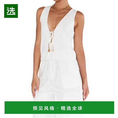 1h可退 【美国直邮】Show Me Your Mumu白色系带背心吊带女装 轻