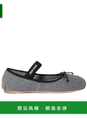 香港直邮Miu Miu 圆头芭蕾舞鞋 5F794D3ZKQFDX05