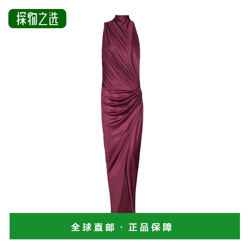 香港直邮Balmain 垂褶长连衣裙 长裙FF0RP987JK74