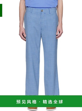 1h可退 香港直邮Marni 玛尼 男士 蓝色 & 白色 Wool Blend Gingha