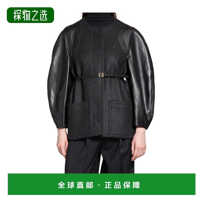 香港直邮Fendi 长袖拼接夹克 FJ7650AJ0K