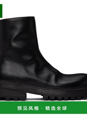 1h可退 香港直邮Marsèll 男士 黑色 Carrucola 踝靴 MM4026150