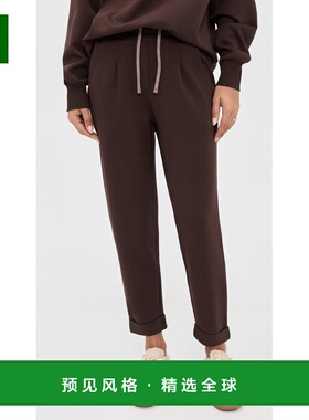 1h可退 香港直邮VARLEY 女士 卷边翻边长裤 brown棕色 舒适时尚