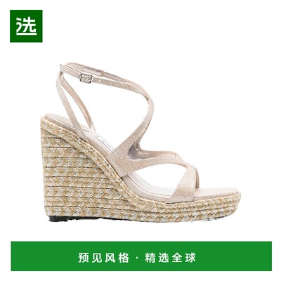 香港直邮Jimmy Choo 方头坡跟凉鞋单鞋 AYLA110IPJ
