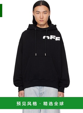 1h可退 香港直邮Off-white 男士 黑色 Off Split 连帽衫 OMBB085S
