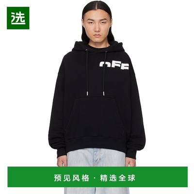 1h可退 香港直邮Off-white 男士 黑色 Off Split 连帽衫 OMBB085S