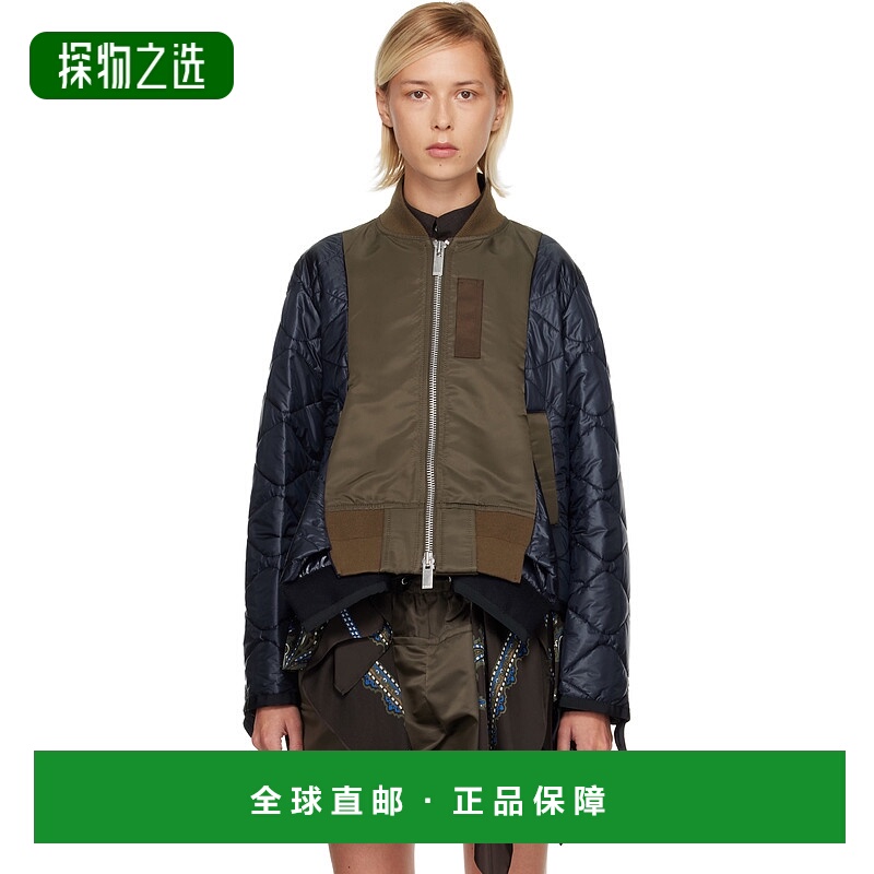 香港直邮Sacai 女士 海军蓝 & 卡其色夹克 2508152