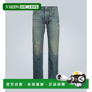 香港直邮RRL 水洗滚边牛仔裤 拉夫·劳伦RRL 修身 男士 1h可退