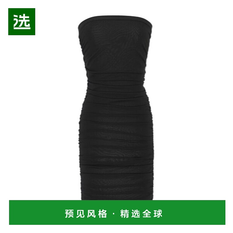 香港直邮Saint Laurent 褶饰无肩带连衣裙 775493Y76HL包臀裙