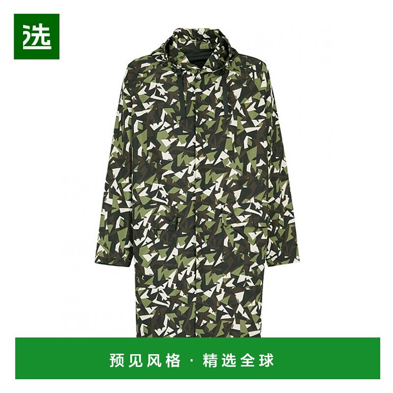 香港直邮Fendi 中长款迷彩连帽夹克 FAA727AD2N休闲长袖外套