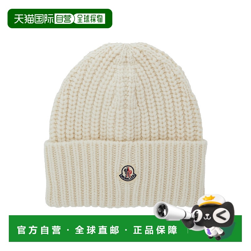 1h可退 香港直邮Moncler 盟可睐 女士 Patch on the Front 白色带