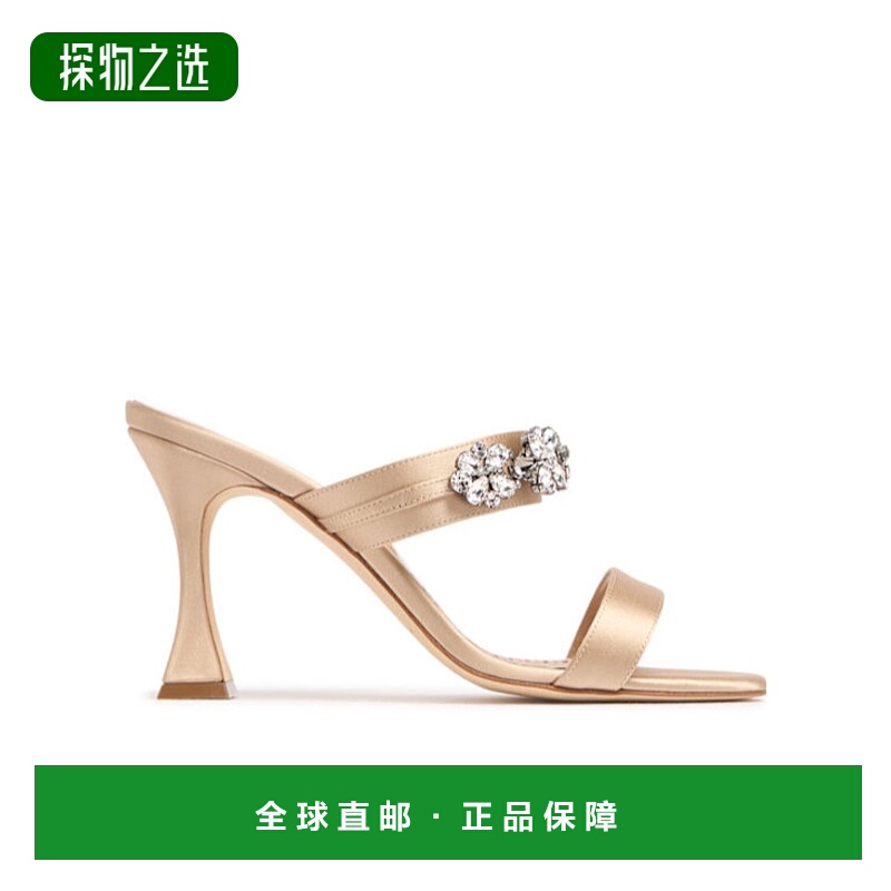 香港直邮Manolo Blahnik 露跟高跟凉鞋一脚蹬 80I-0C4009