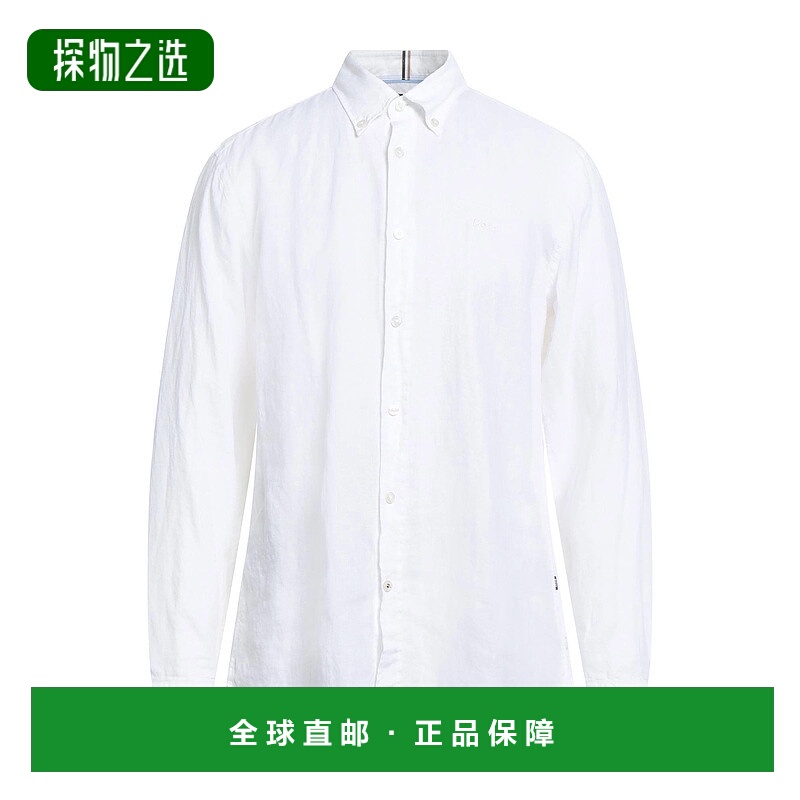香港直邮BOSS 波士 男士 亚麻衬衫 beige米色 舒适时尚