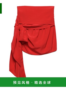 香港直邮Prada 双绉迷你裙 P145W12L0SOOO普拉达半身裙a字裙