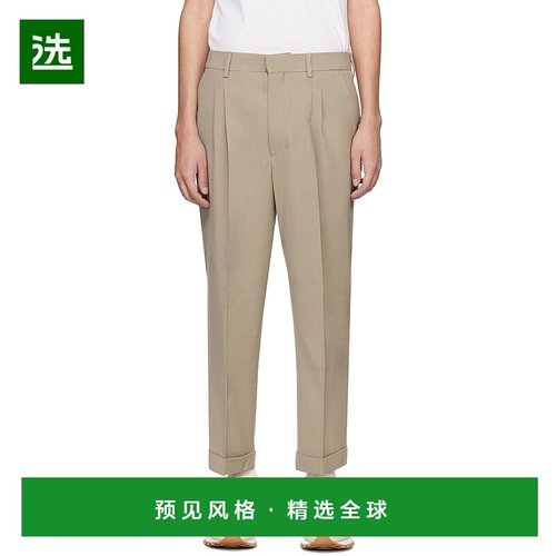 1h可退 香港直邮Ami Paris 男士 灰褐色 Carrot Fit 长裤 HTR100V