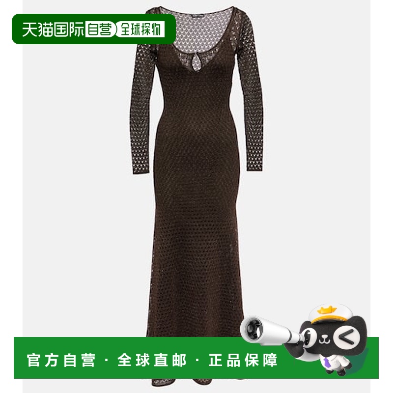 1h可退 香港直邮Tom Ford 汤姆·福特 女士 Lurex® 长款连衣裙 00