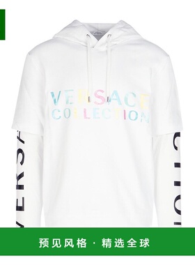 香港直邮Versace 假两件字母印花卫衣 V800886VJ00358V1001范思哲