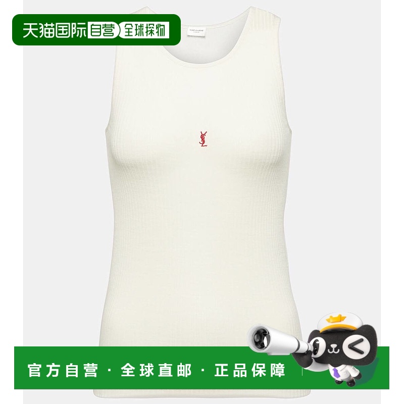 1h可退 香港直邮Saint Laurent 圣罗兰 女士 Cassandre 罗纹针织