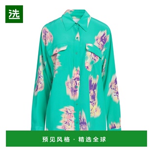 1h可退 香港直邮EQUIPMENT 女士 Blouses 花纹衬衫 green绿色 舒