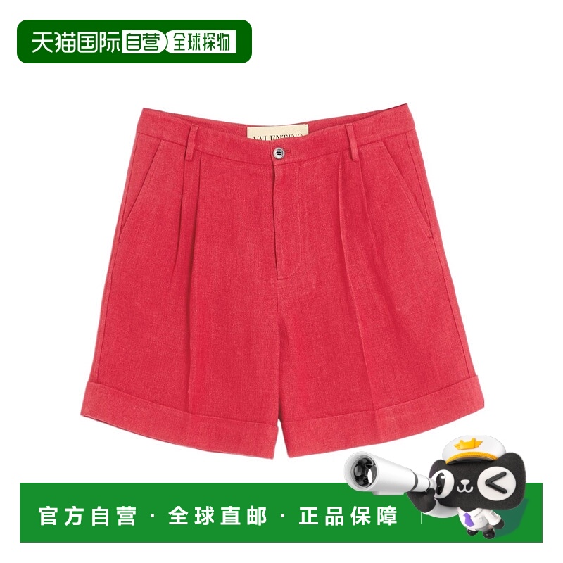 香港直邮Valentino 亚麻百慕大短裤 VRDE30ASW