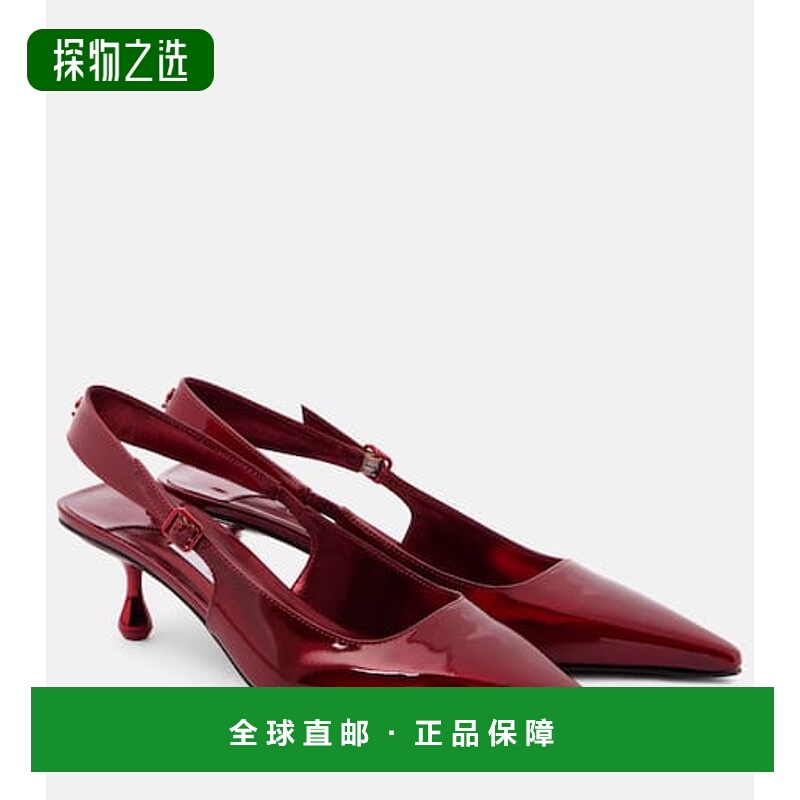 香港直邮Jimmy Choo 周仰杰 女士 Amel 50 漆皮露跟浅口鞋女鞋