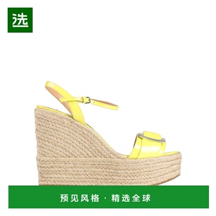 1h可退 香港直邮Sergio Rossi 塞乔·罗西 女士 麻底鞋 yellow黄