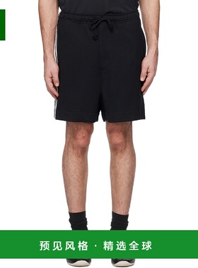 1h可退 香港直邮Y-3 男士 黑色 French Terry Cutline 短裤 JN703