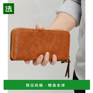 【日本直邮】Device男士钱包棕色纹理皮质时尚日常百搭便携简约