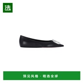 香港直邮Amina Muaddi 女士 1h可退 黑色平底鞋 12S357004CAMNAPP