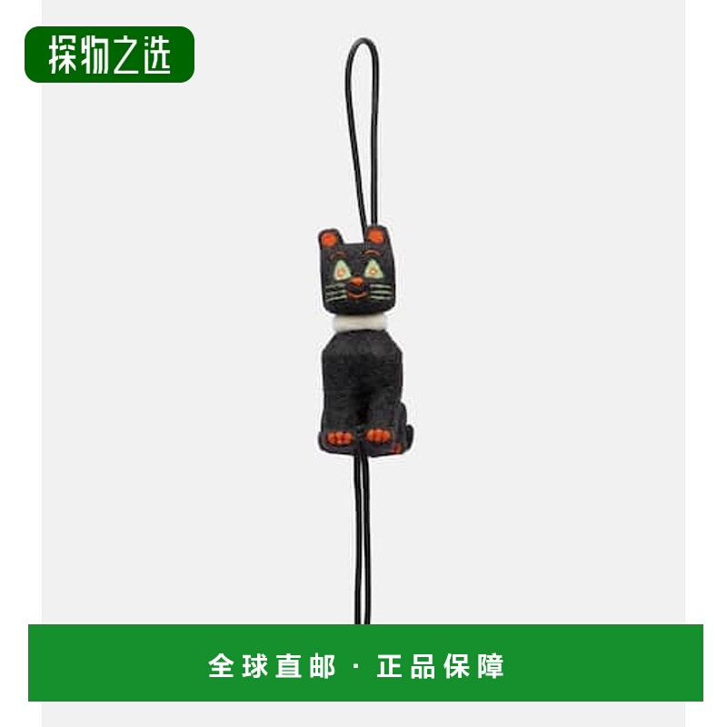 香港直邮LOEWE 罗意威 女士 x Louis Wain Cats 皮革饰边羊毛吊饰