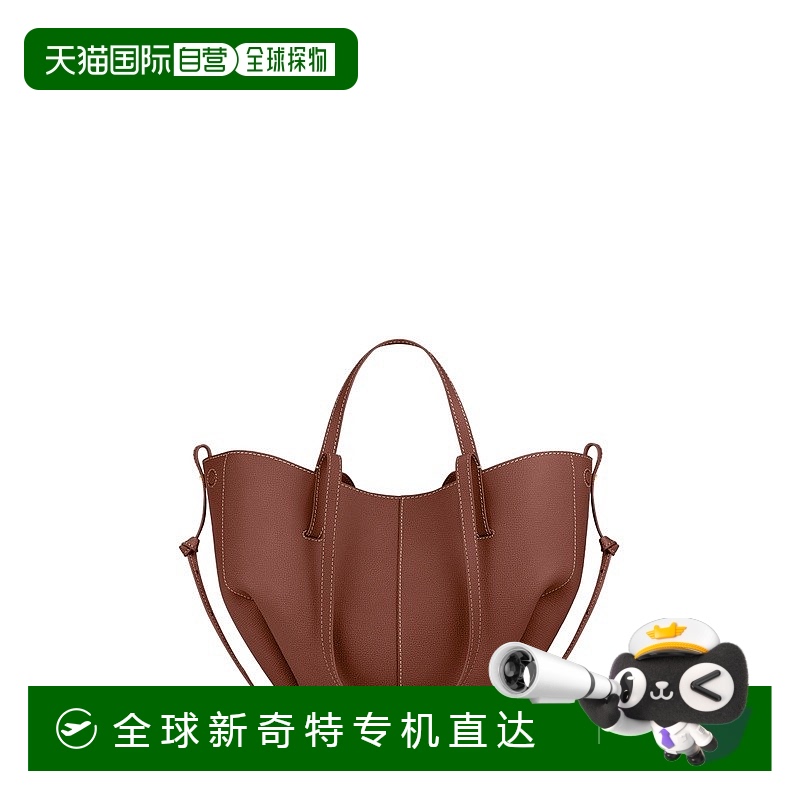 欧洲直邮POLENE Cyme Mini女士干邑色小牛皮手提包