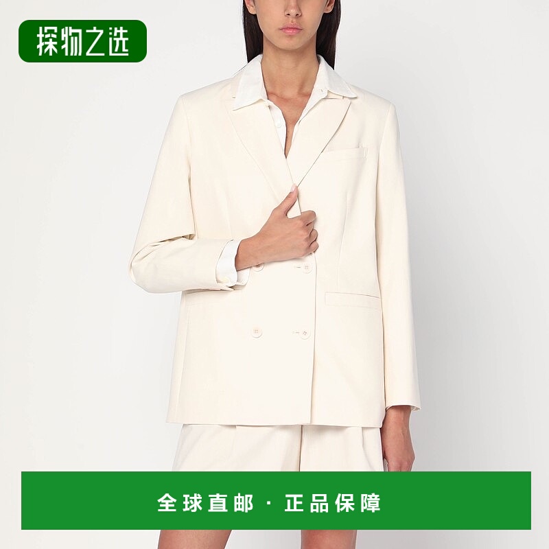 1h可退 香港直邮A.P.C. 女士 双排扣棉质夹克(écru) COHFUF03212