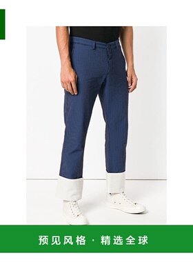 香港直邮Loewe 海军蓝色细条纹长裤 H2282770IB罗意威
