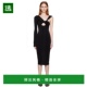 香港直邮Nensi Dojaka 女士 1h可退 黑色单肩连衣裙 NDSS23DR135
