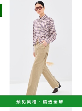 1h可退 香港直邮DARKPARK 女士 Sienna Back 宽松款开衩牛仔裤