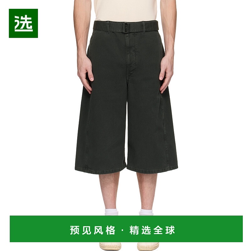 香港直邮Lemaire 男士 灰色 Twisted 牛仔短裤 PA1107LD1039