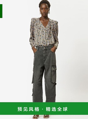 香港直邮Isabel Marant 长袖印花衬衫 HT0247FAA3J09I