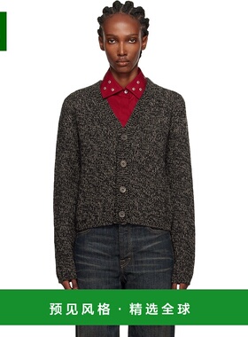 1h可退 香港直邮Our Legacy 女士 黑色 & 驼色 Academy 开衫 W425