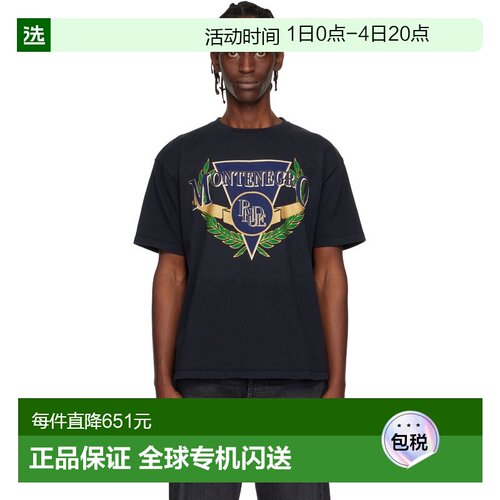 1h可退 香港直邮Rhude 男士 黑色 Montenegro Regatta T 恤 RHPS2