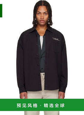 1h可退 香港直邮Visvim 维斯维木 男士 黑色 Palmer 衬衫 0125205