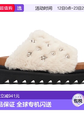 1h可退 香港直邮toga 女士 白色 Fur Concho 凉鞋 FTGPW143300523