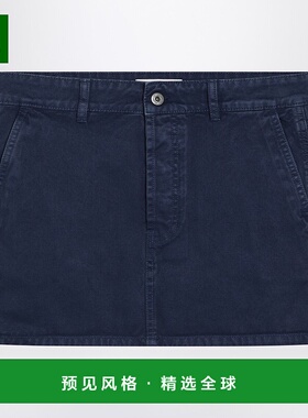香港直邮Miu Miu 缪缪 女士 靛蓝色牛仔迷你半身裙 MG2340OOO1350