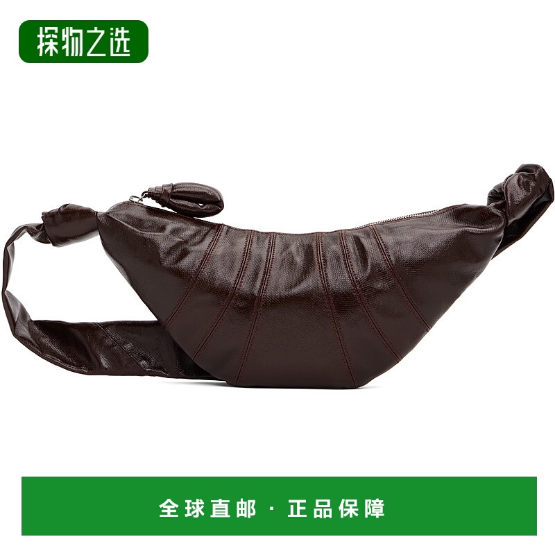 1h可退 香港直邮Lemaire 男士 棕色小号 Croissant 单肩包 BG0003