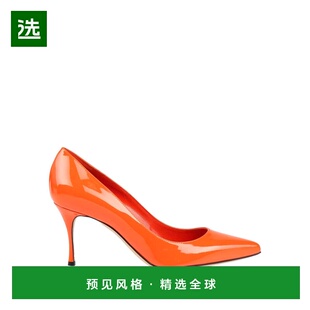 1h可退 香港直邮Sergio Rossi 塞乔·罗西 女士 浅口鞋 orange橙