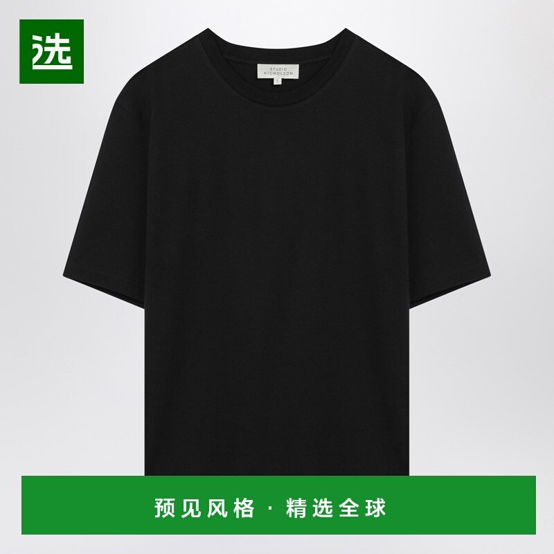 1h可退 香港直邮Studio Nicholson 男士 T恤 LAY1066BLK black黑,男装,T恤,淘宝优惠券,粉丝福利购,淘宝优惠卷