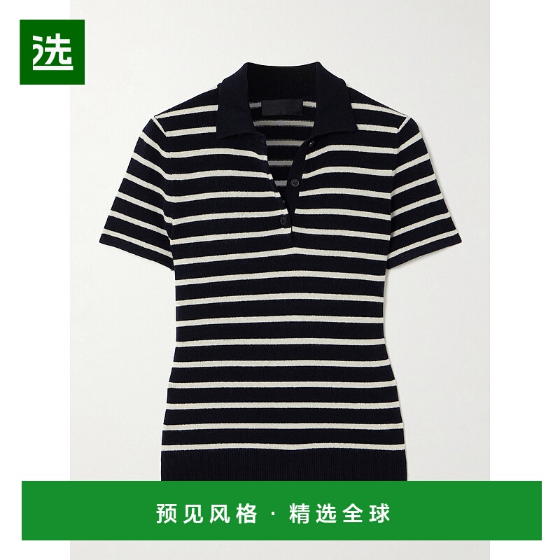 香港直邮NILI LOTAN 女士 Leanna 条纹羊绒Polo毛衣 81200Y001INT