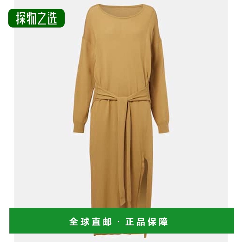 1h可退 香港直邮Lemaire 女士 Trompe-l'œil 棉质中长连衣裙