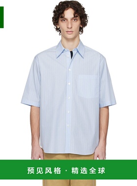 1h可退 香港直邮AURALEE 男士 蓝色 Suvin High Count Cloth Stri