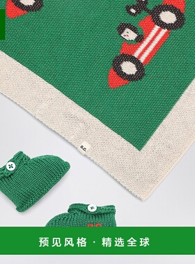 1h可退 香港直邮bobo choses 女童 Race Car set 绿色棉两件式鞋